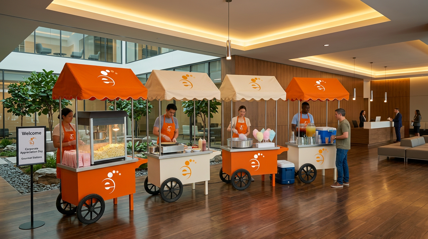 Evento corporativo com buffet